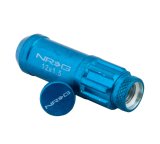 NRG 700 Series M12 X 1.5 Steel Lug Nut w/Dust Cap Cover Set 21 Pc w/Locks & Lock Socket - Blue thumbnail 5