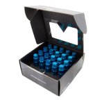 NRG 700 Series M12 X 1.5 Steel Lug Nut w/Dust Cap Cover Set 21 Pc w/Locks & Lock Socket - Blue thumbnail 7