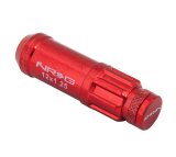 NRG 700 Series M12 X 1.25 Steel Lug Nut w/Dust Cap Cover Set 21 Pc w/Locks & Lock Socket - Red thumbnail 6
