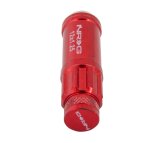 NRG 700 Series M12 X 1.25 Steel Lug Nut w/Dust Cap Cover Set 21 Pc w/Locks & Lock Socket - Red thumbnail 7