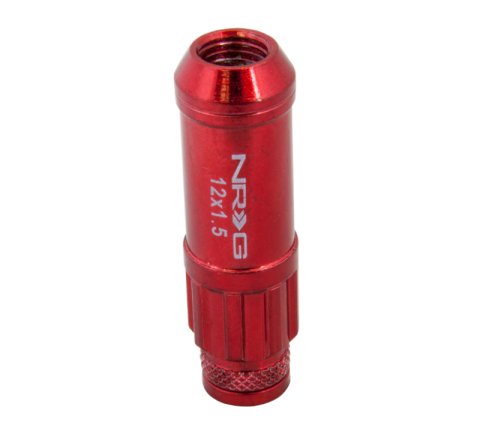NRG 700 Series M12 X 1.5 Steel Lug Nut w/Dust Cap Cover Set 21 Pc w/Locks & Lock Socket - Red thumbnail 4