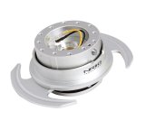 NRG Quick Release Kit Gen 3.0 - Silver Body / Silver Ring w/Handles thumbnail 1