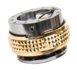 NRG Quick Release Kit - Pyramid Edition - Gunmetal Body / Chrome Gold Pyramid Ring thumbnail 1