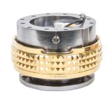NRG Quick Release Kit - Pyramid Edition - Gunmetal Body / Chrome Gold Pyramid Ring thumbnail 2