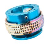 NRG Quick Release Kit - Pyramid Edition - New Blue Body / Neochrome Pyramid Ring thumbnail 1
