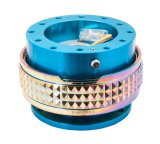 NRG Quick Release Kit - Pyramid Edition - New Blue Body / Neochrome Pyramid Ring thumbnail 2