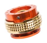 NRG Quick Release Kit - Pyramid Edition - Orange Body / Chrome Gold Pyramid Ring thumbnail 1