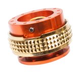 NRG Quick Release Kit - Pyramid Edition - Orange Body / Chrome Gold Pyramid Ring thumbnail 3