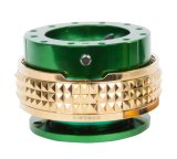 NRG Quick Release Kit - Pyramid Edition - Green Body / Chrome Gold Pyramid Ring thumbnail 2