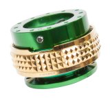 NRG Quick Release Kit - Pyramid Edition - Green Body / Chrome Gold Pyramid Ring thumbnail 3