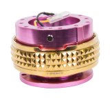 NRG Quick Release Kit - Pyramid Edition - Pink Body / Chrome Gold Pyramid Ring thumbnail 4