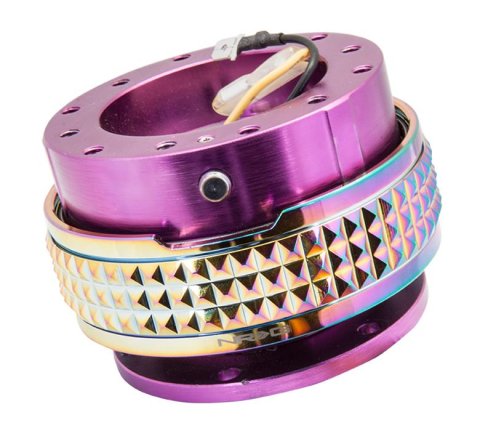 NRG Quick Release Kit - Pyramid Edition - Purple Body / Neochrome Pyramid Ring thumbnail 1