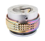 NRG Quick Release Kit - Pyramid Edition - Silver Body / Neochrome Pyramid Ring thumbnail 1