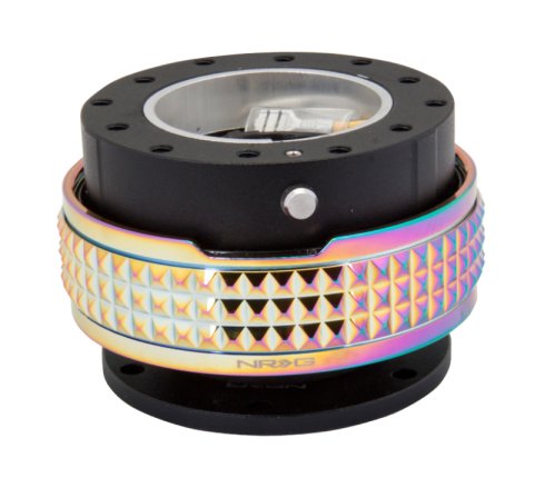 NRG Quick Release Kit - Pyramid Edition - Black Body / Neochrome Pyramid Ring thumbnail 3