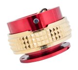 NRG Quick Release Kit - Pyramid Edition - Red Body / Chrome Gold Pyramid Ring thumbnail 1