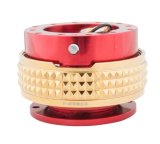 NRG Quick Release Kit - Pyramid Edition - Red Body / Chrome Gold Pyramid Ring thumbnail 2
