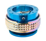 NRG Quick Release Kit - Pyramid Edition - Blue Body / Neochrome Pyramid Ring thumbnail 3