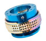 NRG Quick Release Kit - Pyramid Edition - Blue Body / Neochrome Pyramid Ring thumbnail 4