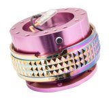 NRG Quick Release Kit - Pyramid Edition - Pink Body / Neochrome Pyramid Ring thumbnail 3