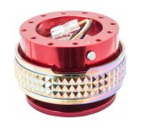 NRG Quick Release Kit - Pyramid Edition - Red Body / Neochrome Pyramid Ring thumbnail 2