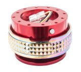 NRG Quick Release Kit - Pyramid Edition - Red Body / Neochrome Pyramid Ring thumbnail 4