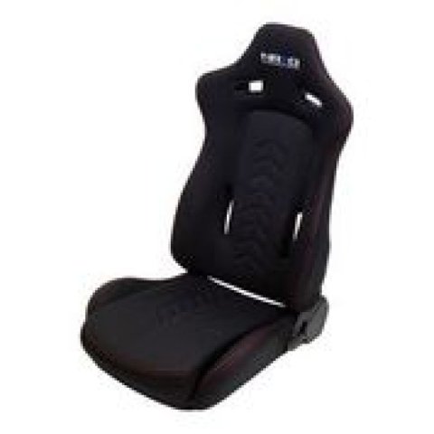NRG Sport Seats (Pair) Cloth w/NRG Logo & NRG Arrow Cushion Imprint - Black w/Red Stitch thumbnail 9