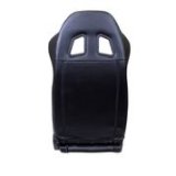 NRG Reclinable Sport Seats (Pair) PVC Leather w/NRG Logo - Black w/White Stitching thumbnail 7