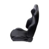 NRG Reclinable Sport Seats (Pair) PVC Leather w/NRG Logo - Black w/White Stitching thumbnail 8