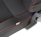 NRG Sport Seats (Pair) Type-R Cloth w/NRG Logo - Black w/Red Stitch thumbnail 1