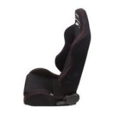 NRG Sport Seats (Pair) Type-R Cloth w/NRG Logo - Black w/Red Stitch thumbnail 6