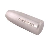 NRG Universal Short Shifter Knob - 3.5in. Length / Heavy Weight .85Lbs. - Silver thumbnail 1
