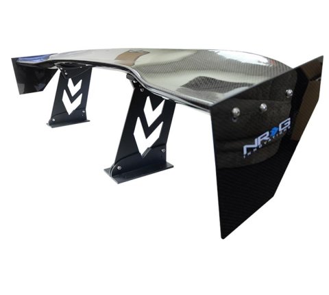 NRG Carbon Fiber Spoiler - Universal (59in.) NRG Logo Large End Plates thumbnail 2