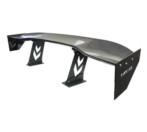 NRG Carbon Fiber Spoiler - Universal (59in.) NRG Logo Large End Plates thumbnail 3
