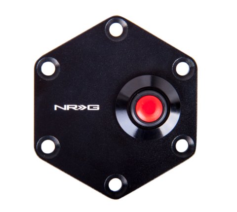 NRG Hexagonal Steering Wheel Ring w/Horn Button - Black thumbnail 2