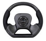 NRG Carbon Fiber Steering Wheel (320mm) CF Center Plate & Two-Tone Carbon w/Leather Trim Handles thumbnail 8