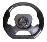 NRG Carbon Fiber Steering Wheel (320mm) CF Center Plate & Two-Tone Carbon w/Suede Trim Handles thumbnail 7