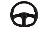 NRG Carbon Fiber Steering Wheel (350mm) Oval Shape w/Black Carbon & Leather Trim thumbnail 3