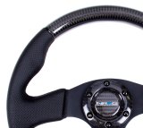 NRG Carbon Fiber Steering Wheel (315mm) Leather Trim w/Black Stitching thumbnail 5