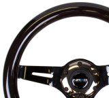 NRG Classic Wood Grain Steering Wheel (310mm) White w/Neochrome 3-Spoke Center thumbnail 5