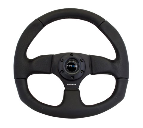NRG Reinforced Steering Wheel (320mm Horizontal / 330mm Vertical) Leather w/Black Stitching thumbnail 5