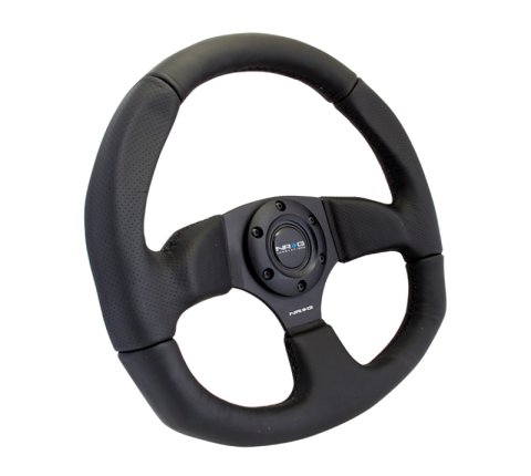 NRG Reinforced Steering Wheel (320mm Horizontal / 330mm Vertical) Leather w/Black Stitching thumbnail 6