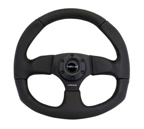 NRG Reinforced Steering Wheel (320mm Horizontal / 330mm Vertical) Leather w/Black Stitching thumbnail 7