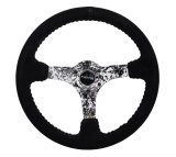 NRG Reinforced Steering Wheel (350mm / 3in. Deep) Blk Suede w/Hydrodipped Digi-Camo Spokes thumbnail 6