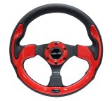 NRG Reinforced Steering Wheel (320mm) w/Carbon Fiber Look Trim (Same As RST-001CBL) thumbnail 3