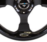 NRG Reinforced Steering Wheel (320mm) Blk w/Gloss Black Trim thumbnail 9