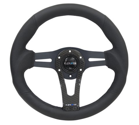 NRG Reinforced Steering Wheel (320mm) w/Carbon Center Spoke thumbnail 1