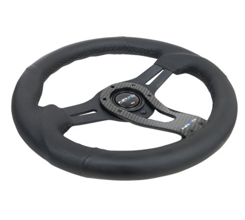 NRG Reinforced Steering Wheel (320mm) w/Carbon Center Spoke thumbnail 2