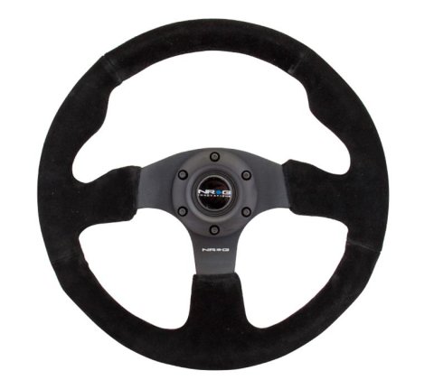 NRG Reinforced Steering Wheel (320mm) Suede w/Black Stitch thumbnail 2