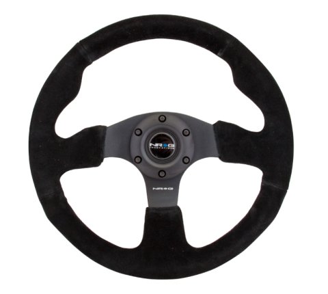 NRG Reinforced Steering Wheel (320mm) Suede w/Black Stitch thumbnail 3