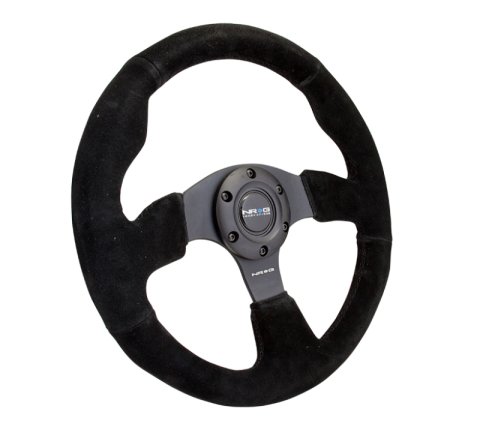 NRG Reinforced Steering Wheel (320mm) Suede w/Black Stitch thumbnail 4